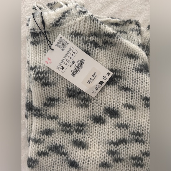 NWT Zara MIXED SLIT KNIT SWEATER - Picture 10 of 10